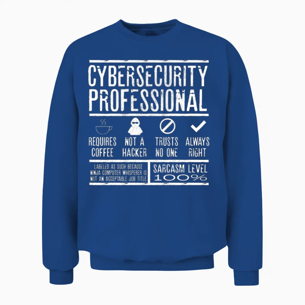 Cybersecurity Exprert Unisex Sweatshirt in Royal