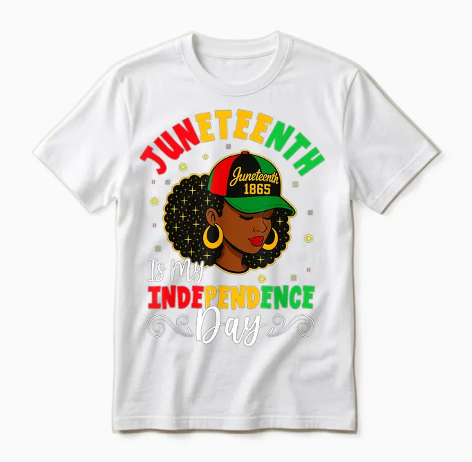 Juneteenth Shirts Women Juneteenth Is My Independence Day Unisex T-Shirt in White