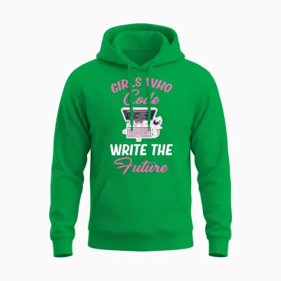 Girl Who Code Writes the Future Programmer Unisex Hoodie - Irish Green
