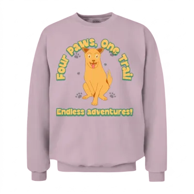 Dog Hiking Endless Adventures! Unisex Sweatshirt - Light Pink