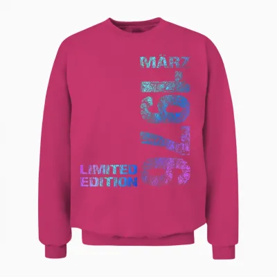 März 1976 Mann Frau 50. Geburtstag Limited Edition Unisex Sweatshirt - Heliconia