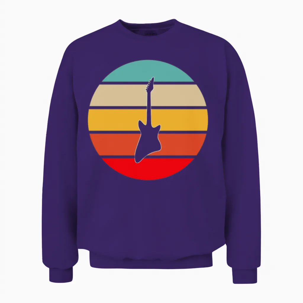Eguitar Retro Unisex Sweatshirt in Purple