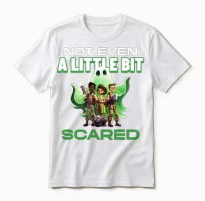 Not Even a Little Bit Scared Funny Halloween Unisex T-Shirt - White
