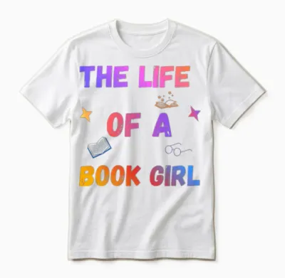 The Life of a Book Girl Shirt, Book Lover Unisex T-Shirt - White