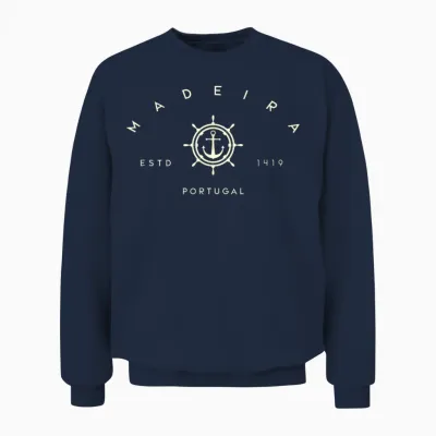 Madeira Portugal - Madeira Portugal Anchor Unisex Sweatshirt - Navy