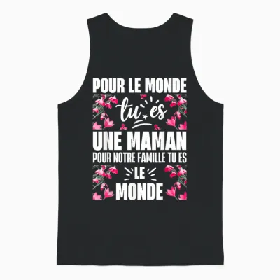 Mum Gift Mother's Day Best Mum in the World T-Shirt, Black, S Unisex Tank Top - Black