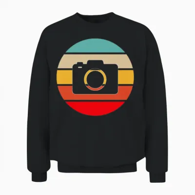 Photography Retro Unisex Sweatshirt - Black