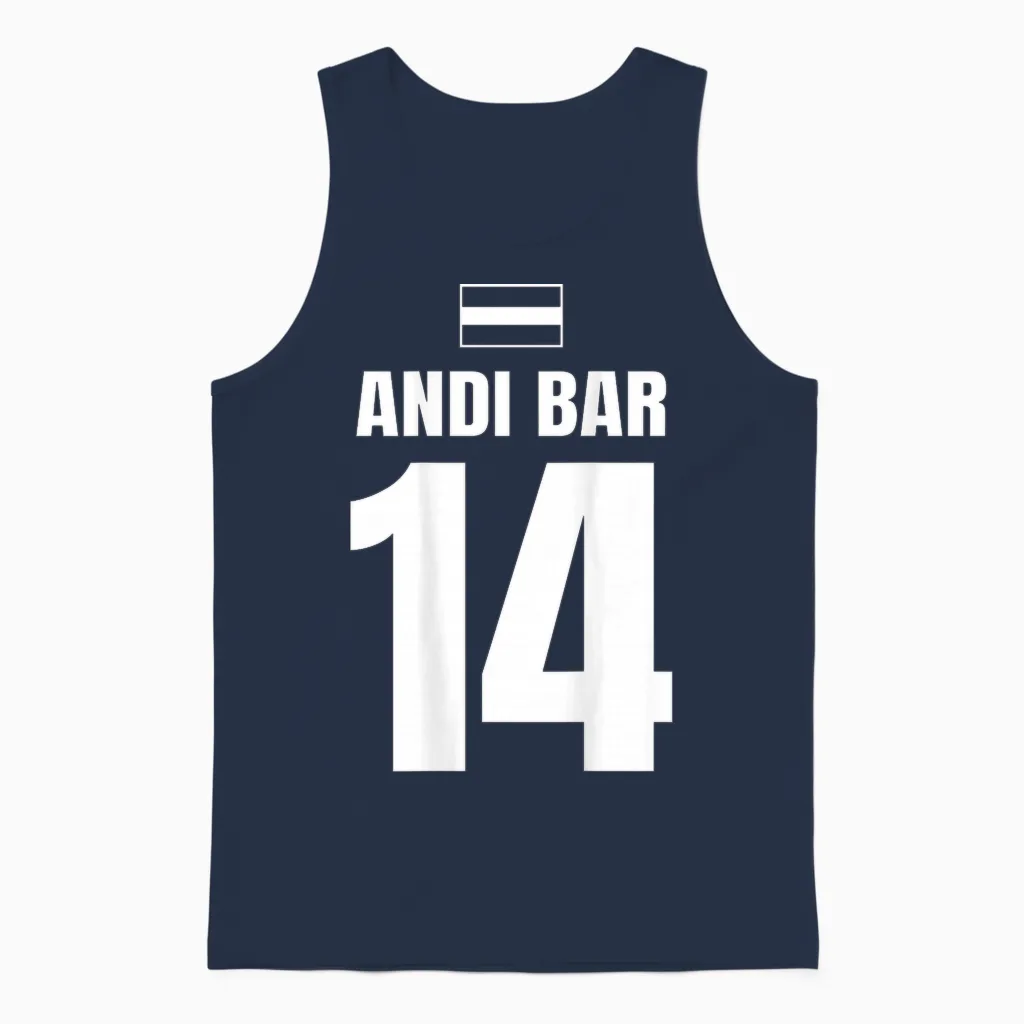Mallorca Sauf Trikot österreich, Andi Bar Unisex Tank Top in Navy