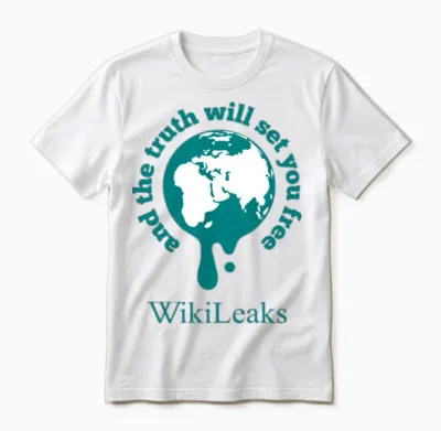 Wikileaks and the Truth Will Set You Free Unisex T-Shirt - White
