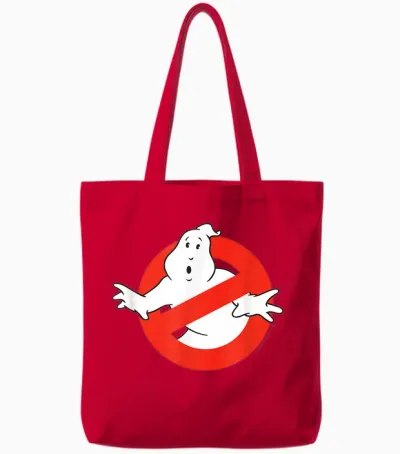 Ghostbusters Original No Ghost Logo Funny Retro Movie Tote Bags - Red