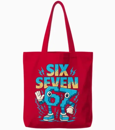 Was 6 Now I'm 7 67 Funny 7 Year Old Birthday Shirt For Tote Bags - Red