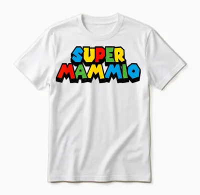 Gamer Mama Super Gamer Mammio Unisex T-Shirt - White