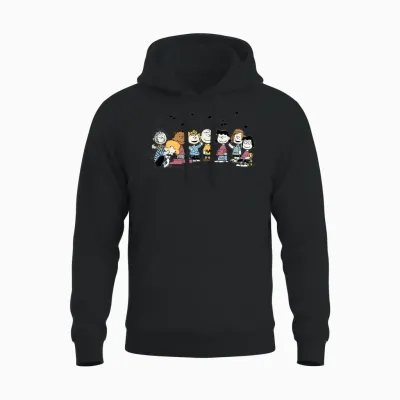 Peanuts - Schroeder Pigpen Franklin Lucy Charlie Sally Music Unisex Hoodie - Black