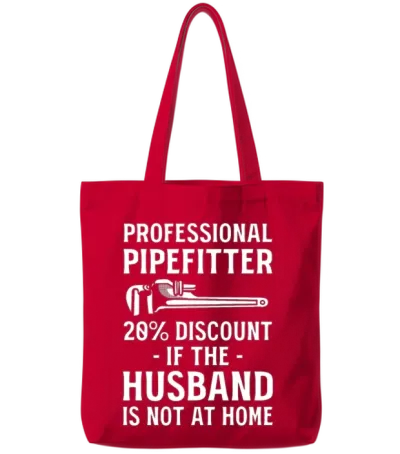 Funny Pipefitter Pipefitter Tote Bags - Red