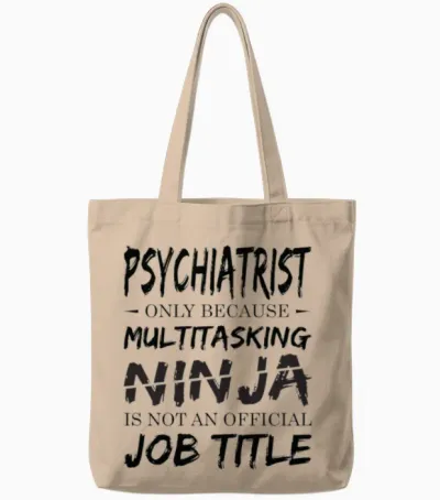 Ninja Psychiatrist Tote Bags - Natural