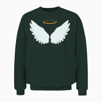 Angel´s Wings with Halo Unisex Sweatshirt - Forest