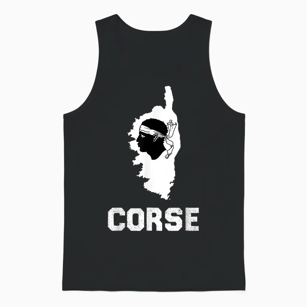 Authentic Corsica Beauty Island for Men Women and Children T-Shirt, Black, S Unisex Tank Top in Black