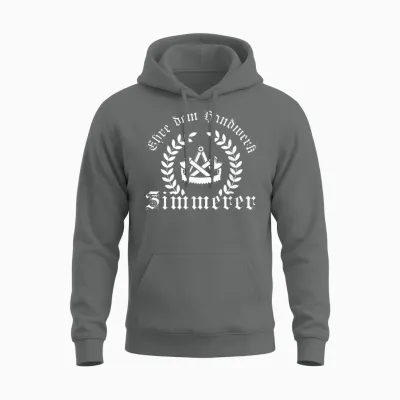 Ehre Dem Handwerk - Zimmerer ährenkranz Mit Zunftzeichen Unisex Hoodie - Graphite Heather