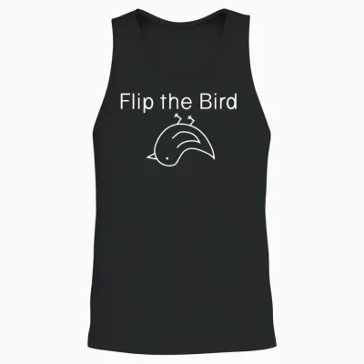Flip the Bird Unisex Tank Top - Black
