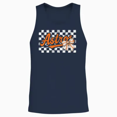 Retro Houston Last Name Pride Personalized Funny Outfits Unisex Tank Top - Navy