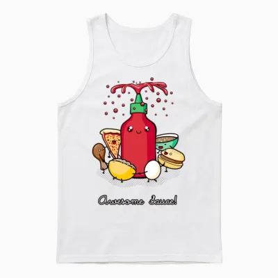 Awesome Sauce Unisex Tank Top - White