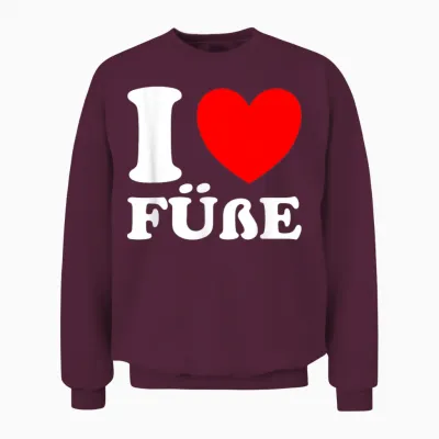 Ich Liebe Füße I Love Feet Unisex Sweatshirt - Maroon