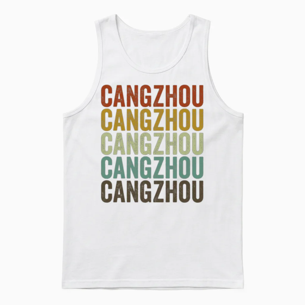 Cangzhou China Retro Vintage Unisex Tank Top - White