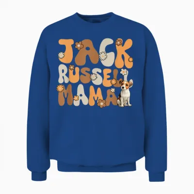 Jack Russell Terrier Groovy World's Best Jack Russell Mama Unisex Sweatshirt - Royal