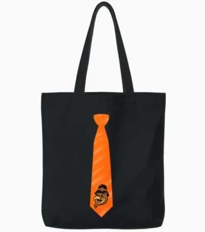 Thanksgiving Tie Funny Thanksgiving Turkey Trot Tote Bags - Black