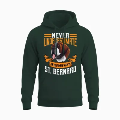 Saint Bernard Gift Men Unisex Hoodie - Forest
