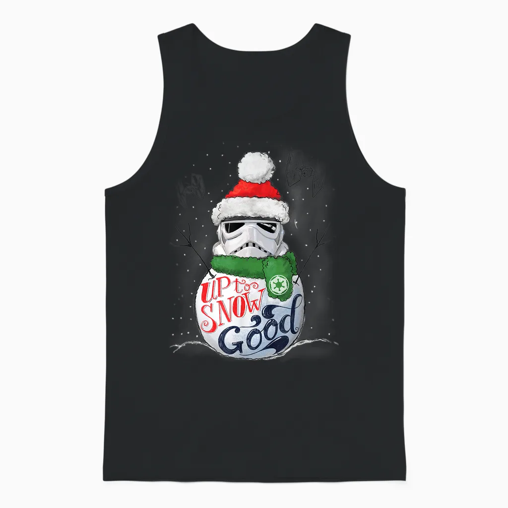 Star Wars Stormtrooper Up to Snow Good Funny Holiday Unisex Tank Top in Black