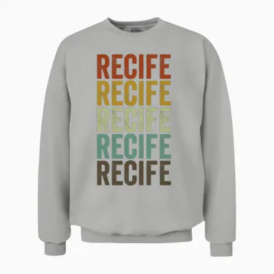 Recife Brazil Retro Vintage Unisex Sweatshirt - Ash