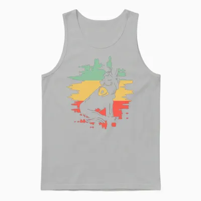 Cool Retro Donkey Unisex Tank Top - Ash