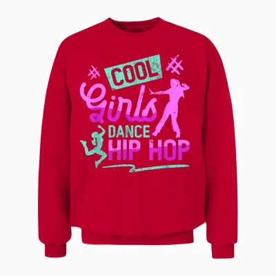 Cool Girls Dance Hip Hop Rapper Rap Hip Hop Dancer T-Shirt, Black Unisex Sweatshirt - Red