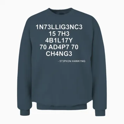 Stephen Hawking Quotes Geek Unisex Sweatshirt - Dark Heather