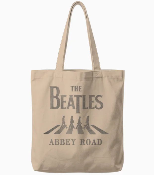 The Beatles - Abbey Road Silhouette Tote Bags in Natural