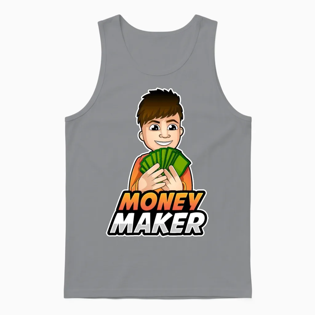 Cash in Hand Unisex Tank Top in Sport Grey