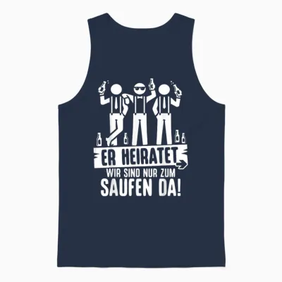Junggesellenabschied T-Shirt Männer Poltern Polterabend Jga Unisex Tank Top - Navy