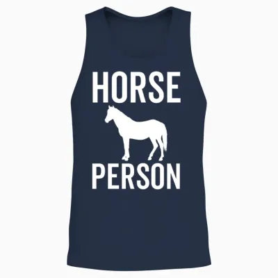 Horse Person Unisex Tank Top - Navy