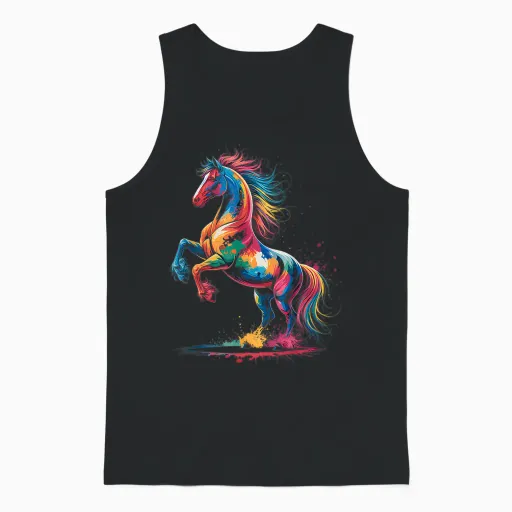 Horse Riding Rider Gift Man Woman Child Christmas T-Shirt, Black, S Unisex Tank Top - Black