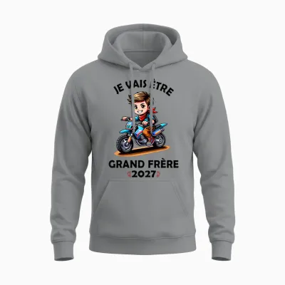 Enfant Je Vais Etre Grand Frère 2027 Futur Grand Frere Unisex Hoodie - Sport Grey