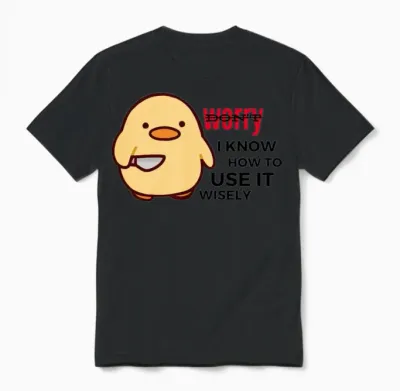 Funny Duck Unisex T-Shirt - Black