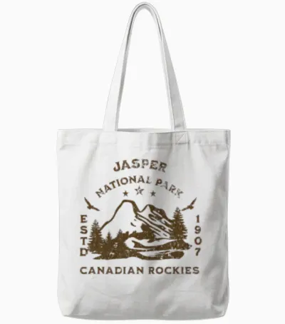 Jasper National Park Tote Bags - White