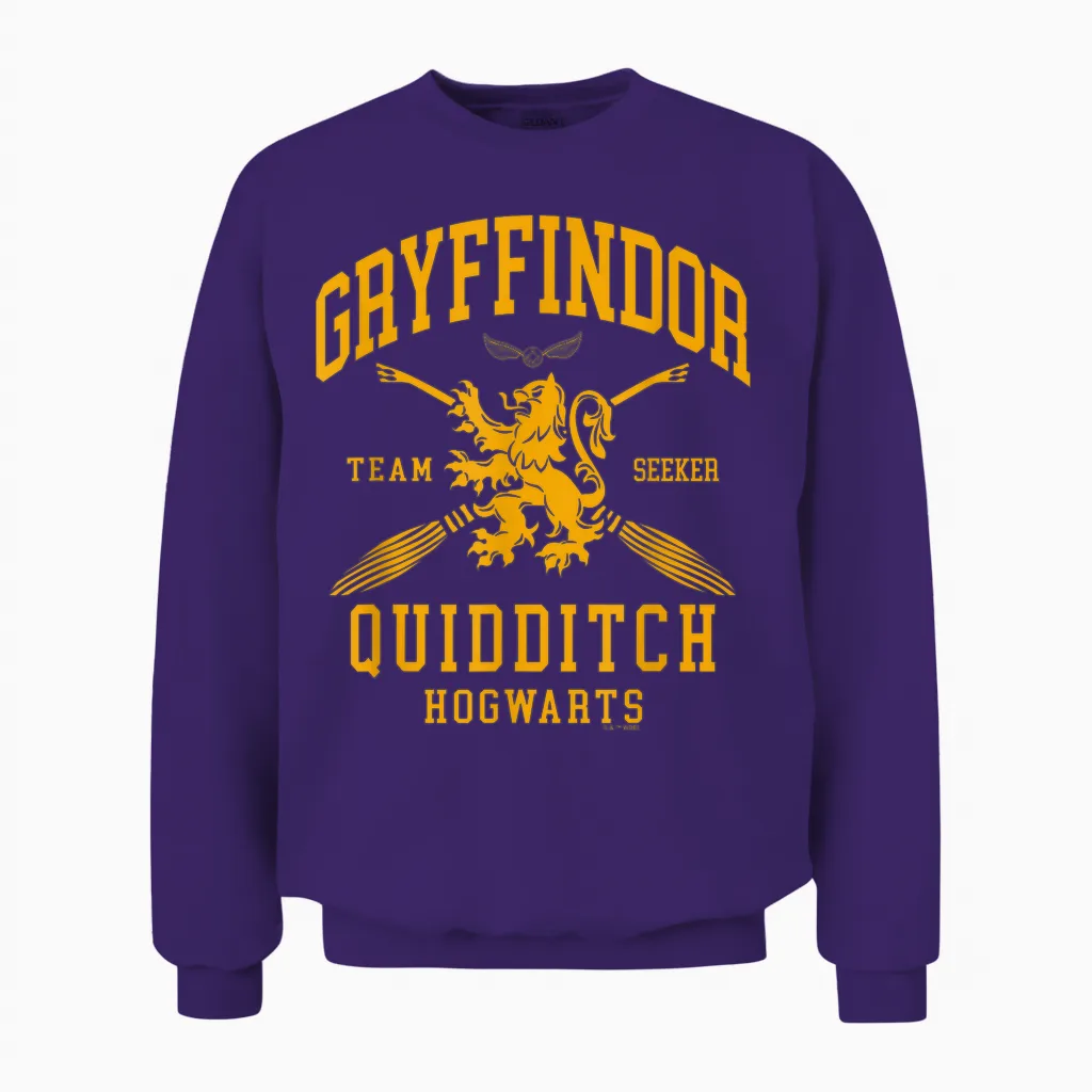 Harry Potter Gryffindor Quidditch Arch T-Shirt, Red, S Unisex Sweatshirt in Purple