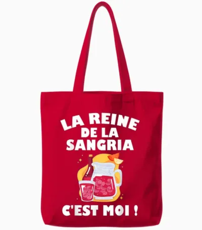 Queen of the Sangria | Alcohol Aperitif | Spanish Specialty Tote Bags - Red