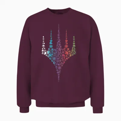 Magic: the Gathering Logo Rainbow Icons Unisex Sweatshirt - Maroon