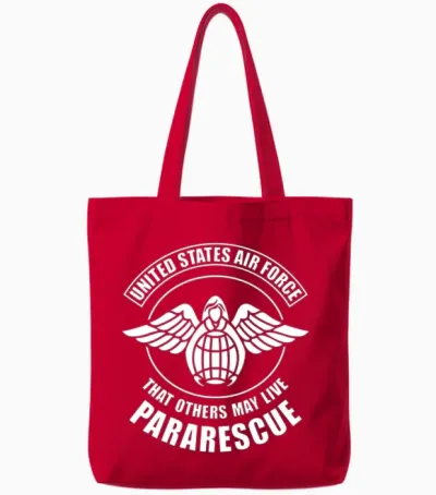 Pararescue That Others May Live Silk Tote Bags - Red