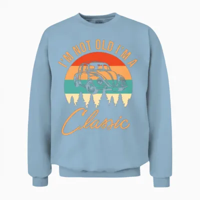 Retro Fashion Unisex Sweatshirt - Light Blue