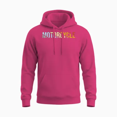 Motorcycle Retro Unisex Hoodie - Heliconia