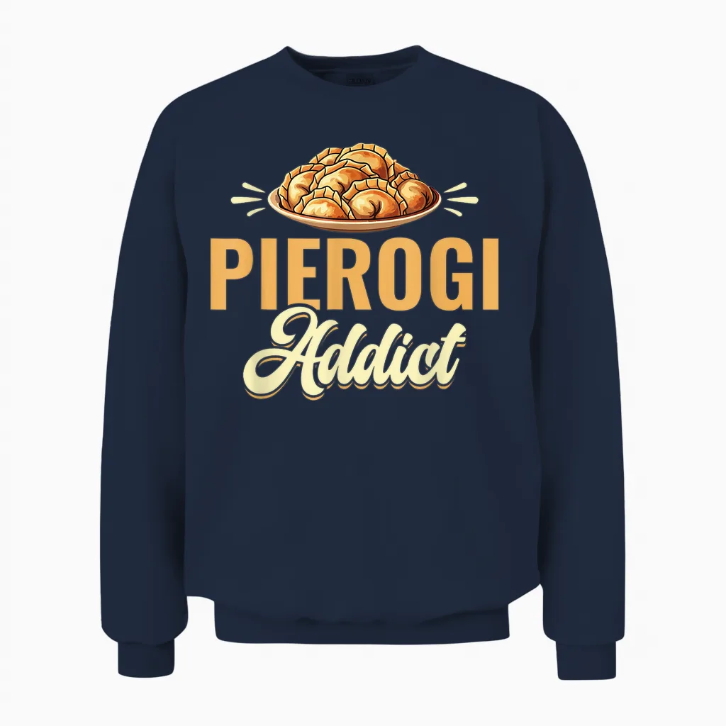 Pierogi Addict - Roots Polish Poland Unisex Sweatshirt in Navy